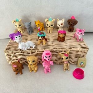 Barbie Pet Figurine Bundle – Cute Animal Toy Set (Set of 15)